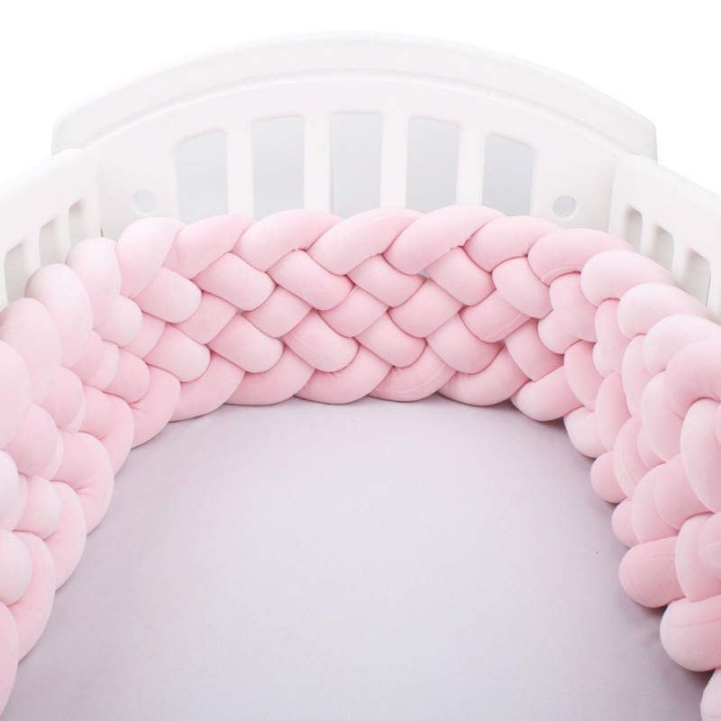 Tour de lit tressé bébé Babyride – Uni 6 Brins
