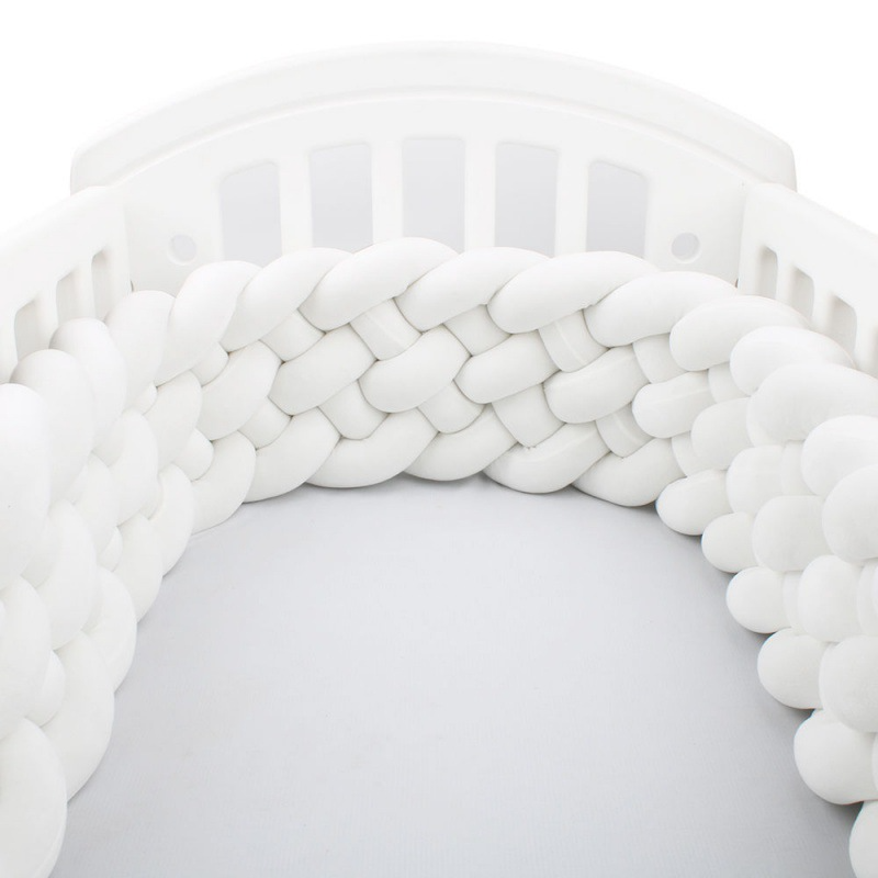 Tour de lit tressé bébé Babyride – Uni 6 Brins