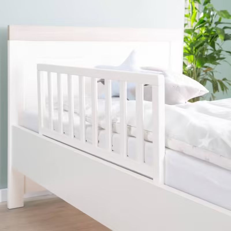 Barrière de lit en bois blanc Babyride – Protection anti-chute bébé et enfants