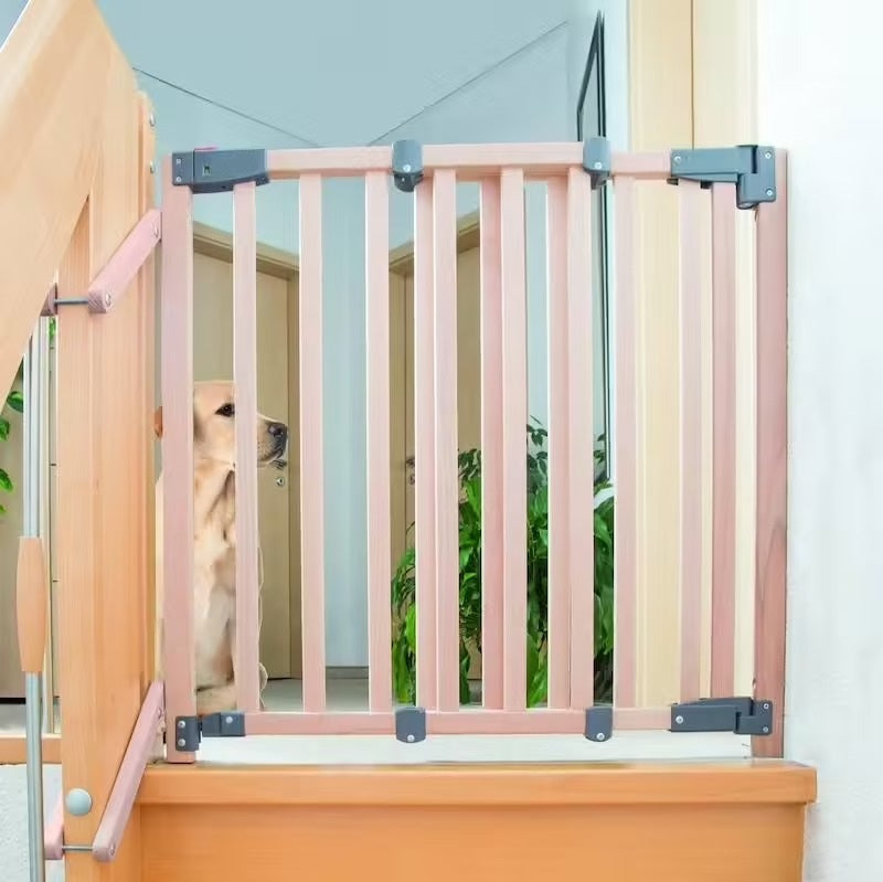 Barrière de sécurité pour escaliers en bois massif avec portillon Babyride