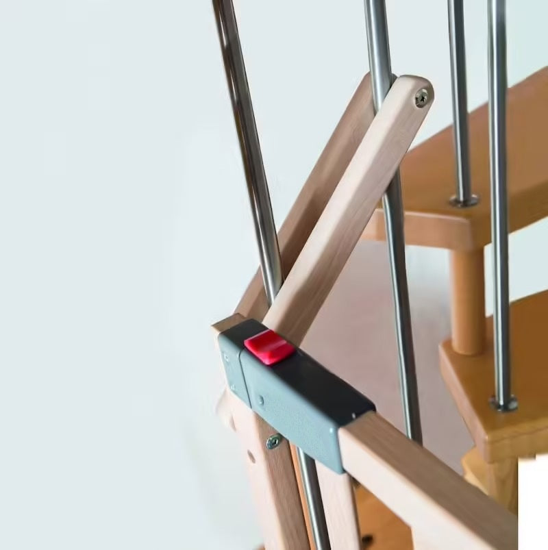 Barrière de sécurité pour escaliers en bois massif avec portillon Babyride