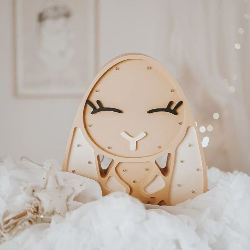 Lampe de chevet en bois naturel – Lapin
