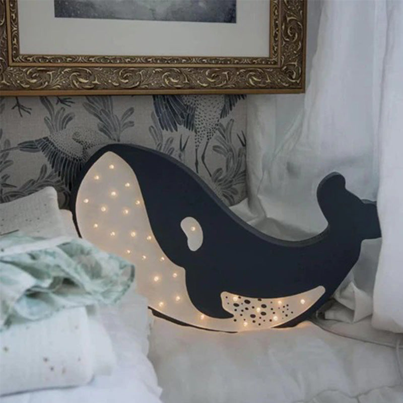 Lampe de chevet en bois naturel – Baleine