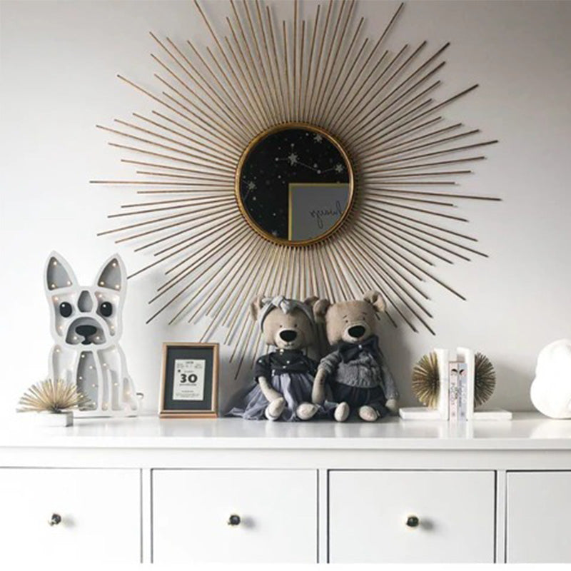 Lampe de chevet en bois naturel – Bouledogue