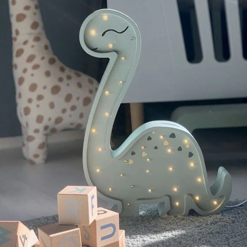 Lampe de chevet en bois naturel – Diplodocus