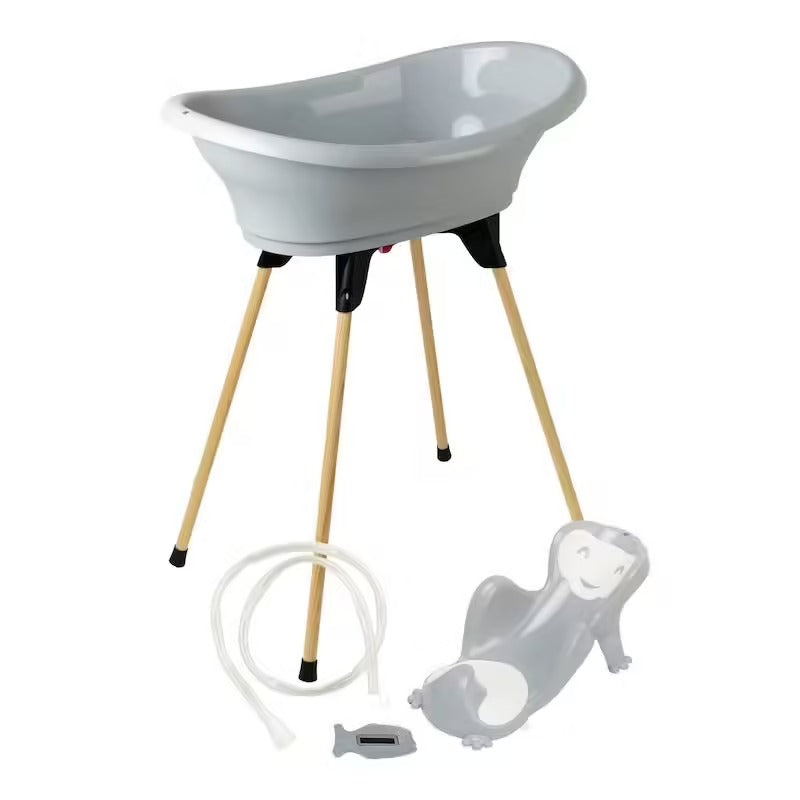 Pack bain bébé 5-en-1 Babyride – Baignoire sur pied, transat et accessoire