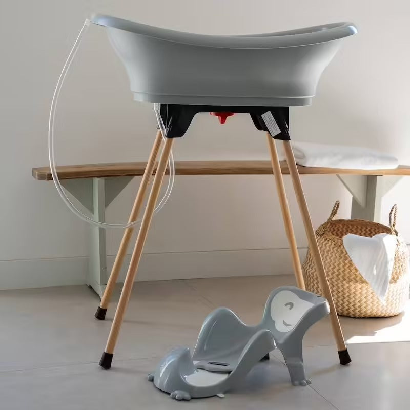 Pack bain bébé 5-en-1 Babyride – Baignoire sur pied, transat et accessoire