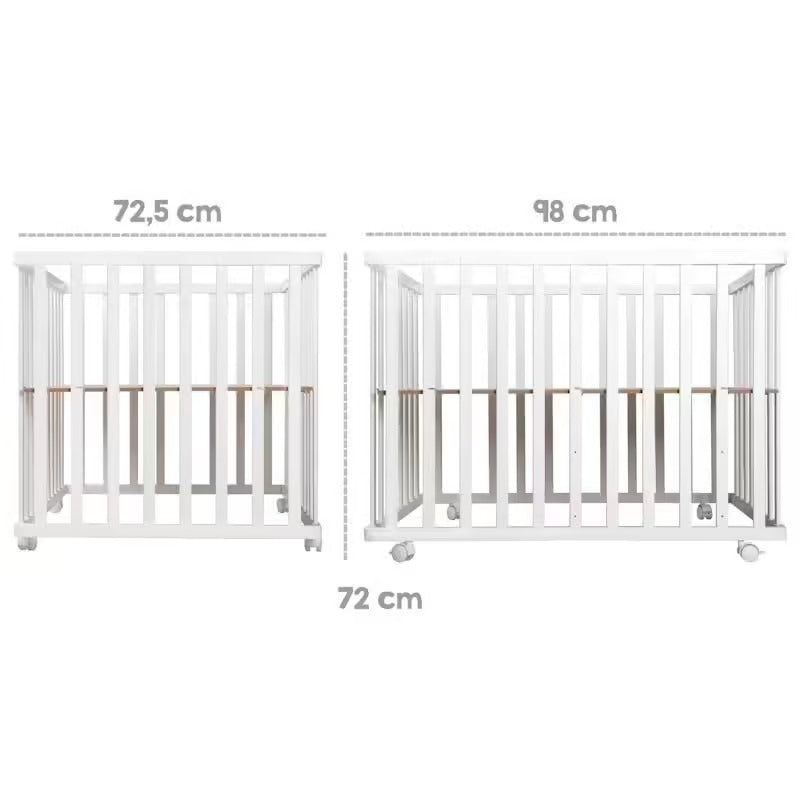 Parc bébé rectangulaire sur roulettes Babyride