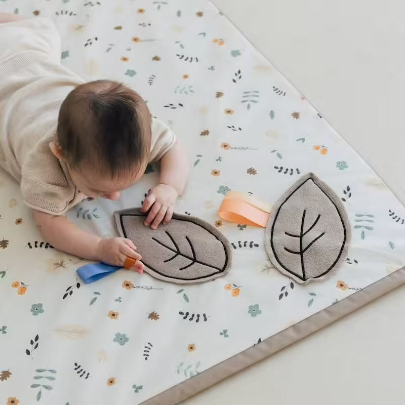 Tapis de motricité Babyride en coton bio – Motifs floraux