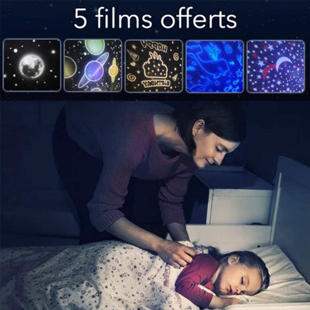 Veilleuse projecteur pour enfants – Terre étoilée