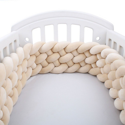Tour de lit tressé bébé Babyride – Uni 6 Brins