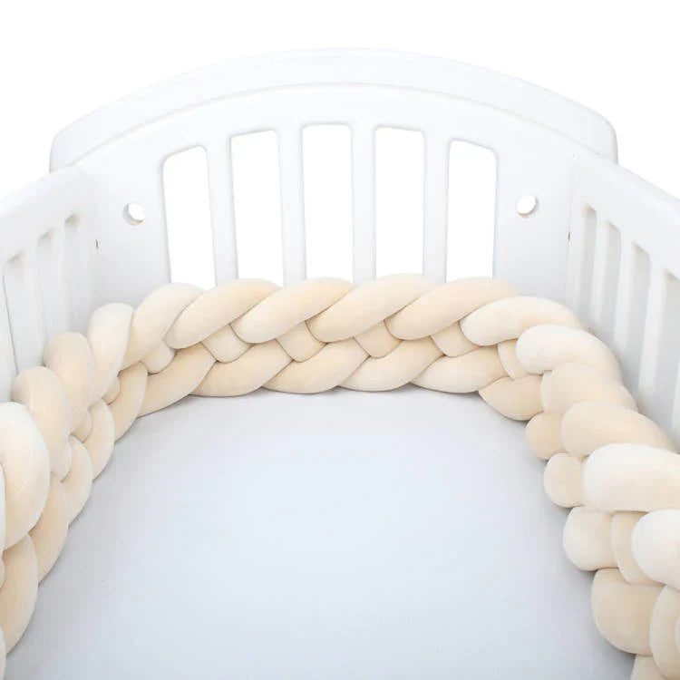 Tour de lit tressé bébé Babyride – Uni 4 Brins