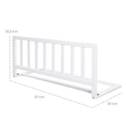 Barrière de lit en bois blanc Babyride – Protection anti-chute bébé et enfants