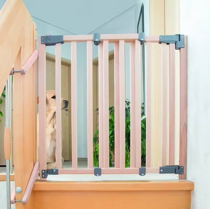Barrière de sécurité pour escaliers en bois massif avec portillon Babyride