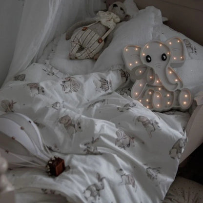 Lampe de chevet en bois naturel – Éléphant