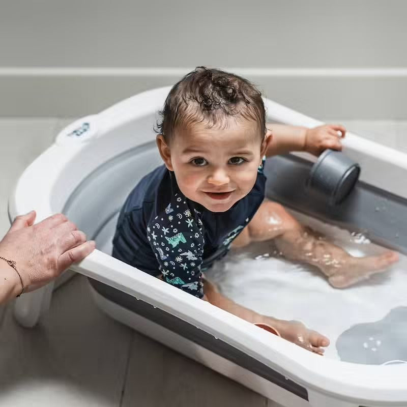 Pack bain bébé 7-en-1 Babyride – Baignoire pliable, transat, thermomètre et accessoires