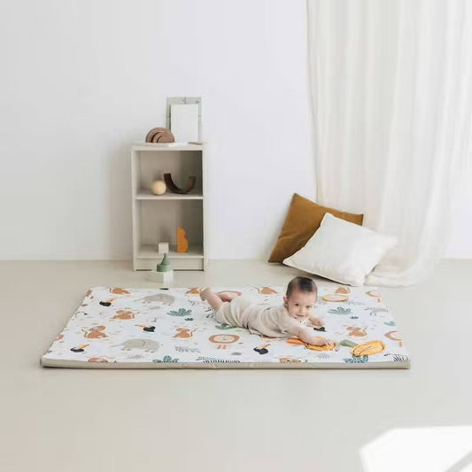 Tapis de motricité Babyride en coton bio – Motifs safari